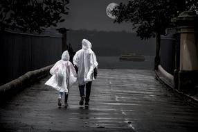 Couple Relationship Rain black and white