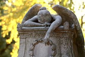 Angel Headstone Cemetery sleep