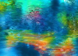 Beautiful and colorful water, with the ripple and reflections, clipart