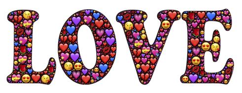 clipart of love emoji hearts valentine