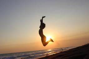 Sunset Sky Sun jump