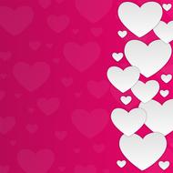 background hearts white pink