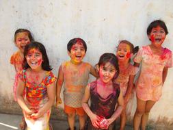 Holi India Children colors