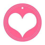 heart sticker pink love drawing