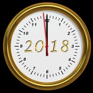new year's day clock 2018