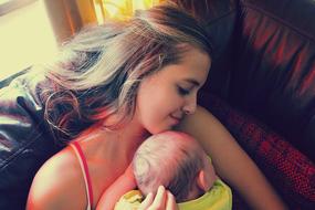 charming Girl Hug Baby