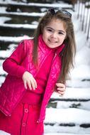 charming Baby Girl at winter