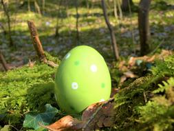 Ceramic Green Easter Egg