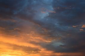 dark clouds in the dramatic sky