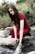 Girl Model river forest