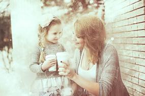 Party Good Morning Mother an child
