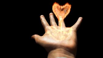 Heart fire Hand