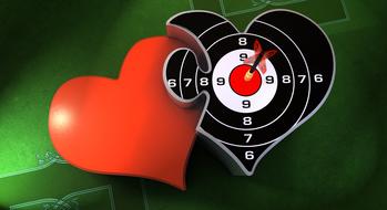 darts arrows heart drawing