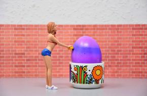 Easter Egg Happy and plastic doll