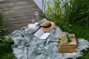 picnic on a wooden pier