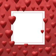 valentine's day hearts card drawing
