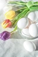 tulips as decoration for Easter