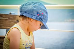 portrait of Girl Child on sea beach