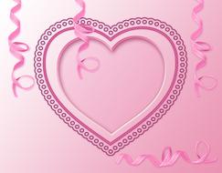 clipart of design heart pink background card