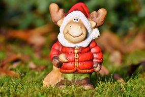 Nicholas Santa Claus deer Figure