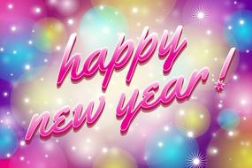 bright festive inscription happy new year
