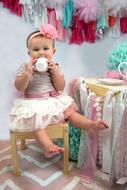 One Year Old Infant Baby girl