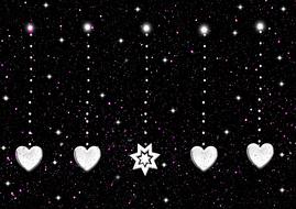 heart star space universe decoration