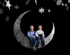 decoration moon Two Boys