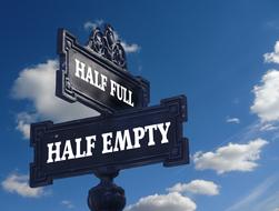 Street Sign half empty sky