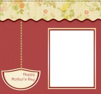 frame on red banner