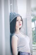 Girl with white skin posing in Vietnam