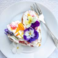 Pancake Heart and fork