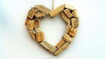 Wooden Heart Love symbol