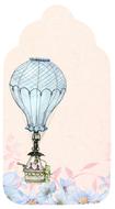 hot air balloon tag romantic drawing