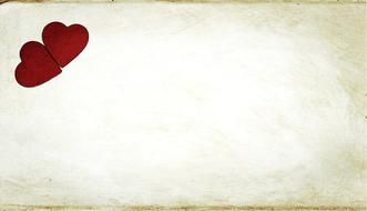 Beautiful, red hearts, on the vintage background, in light, clipart