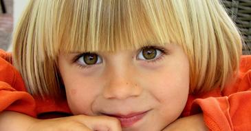 Child Blond Small face