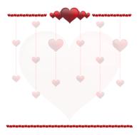 postcard valentine invitation red hearts