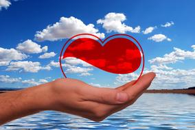 Heart Hand Keep sea