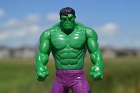 Incredible Hulk Superhero Green plastic toy