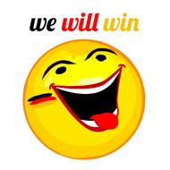 smiley we will win drawing