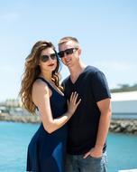 Couple Love sea blue