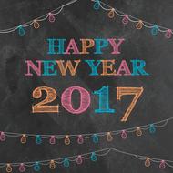happy new year 2017 illustration