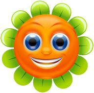 botany cartoon flower face drawing