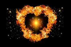 Fire Heart Light dark