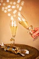 new years champagne and candy
