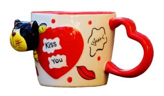 Coffee Cup with Funny Cat