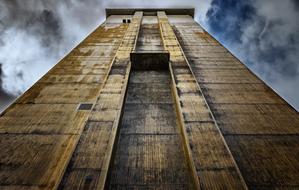 industrial tower, bottom view