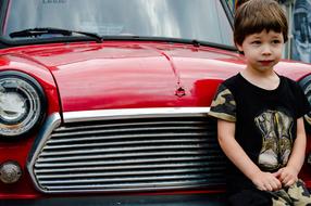 ChildrenS and red car