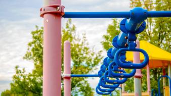 colorful elements in the playground