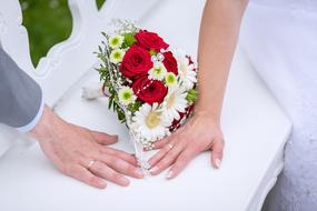 Wedding Marriage flowers hands